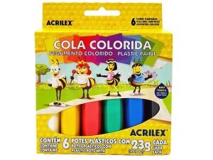 Cola Colorida 6 Cores 23G - Acrilex