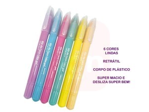 Giz de Cera Retrátil Gel Pastel