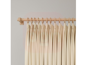 Argola de madeira para cortina 49mm - C/5